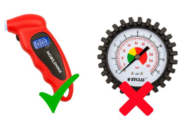 Як виміряти тиск у шинах