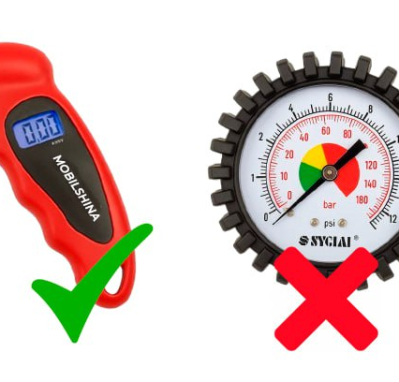 Як виміряти тиск у шинах
