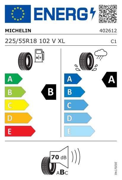 Michelin Primacy 5 225/55 R18 102V XL Eurolabel