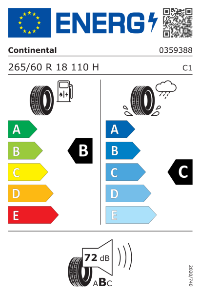 Continental CrossContact RX 265/60 R18 110H Eurolabel
