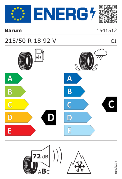 Barum Polaris 6 215/50 R18 92V Eurolabel