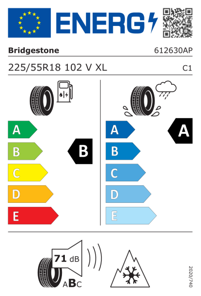 Bridgestone Blizzak LM005 225/55 R18 102V XL Eurolabel