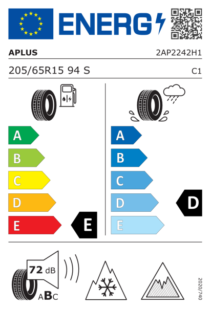 Aplus A506 205/65 R15 94S Eurolabel