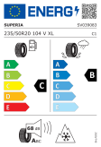 Superia BlueWin UHP 3 235/50 R20 104V XL Eurolabel