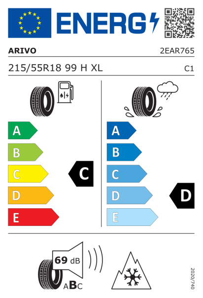 Arivo Winmaster PROX ARW3 215/55 R18 99H XL Eurolabel