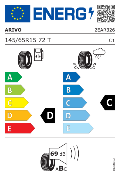 Arivo Premio ARZ1 145/65 R15 72T Eurolabel
