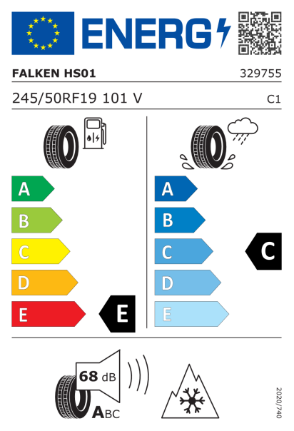 Falken Eurowinter HS01 245/50 R19 101V RunFlat Eurolabel