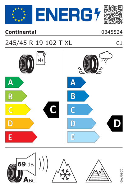 Continental VikingContact 8 245/45 R19 102T XL Eurolabel