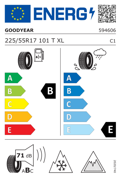 Goodyear UltraGrip Ice+ 225/55 R17 101T XL Eurolabel