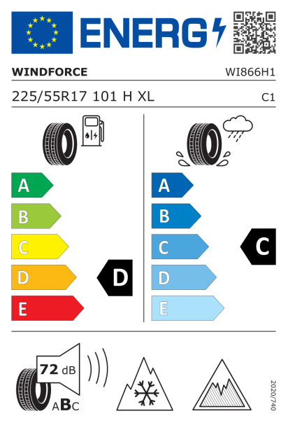 Windforce Ice Spider 225/55 R17 101H XL Eurolabel