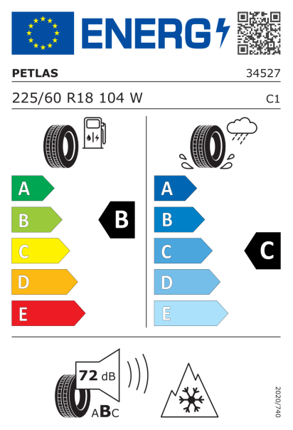 Petlas Suvmaster A/S 225/60 R18 104W XL Eurolabel