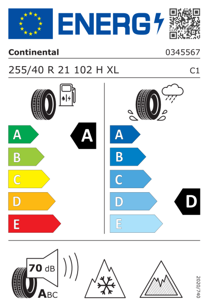 Continental VikingContact 8 255/40 R21 102H XL Eurolabel