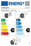 Kormoran ROAD-TERRAIN 265/65 R17 116T XL Eurolabel