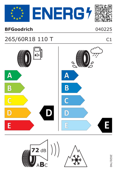 Bfgoodrich Trail-Terrain T/A 265/60 R18 110T ORWL Eurolabel