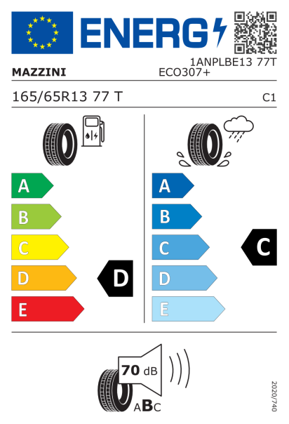 Mazzini ECO307 165/65 R13 77T Eurolabel