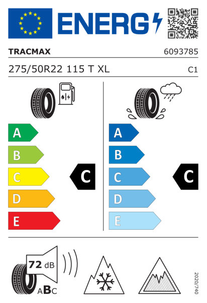 Tracmax X-privilo S360 275/50 R22 115T XL Eurolabel