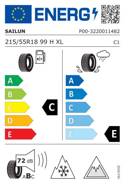 Sailun Ice Blazer Arctic SUV 215/55 R18 99H XL Eurolabel