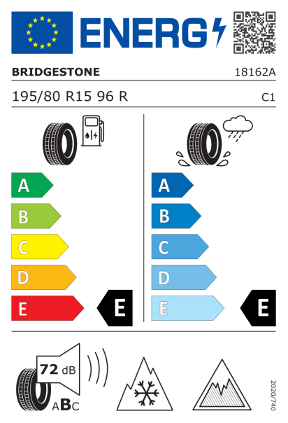 Bridgestone Blizzak DM-V2 195/80 R15 96R Eurolabel