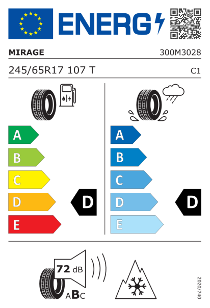 Mirage MR-W662 245/65 R17 107T Eurolabel