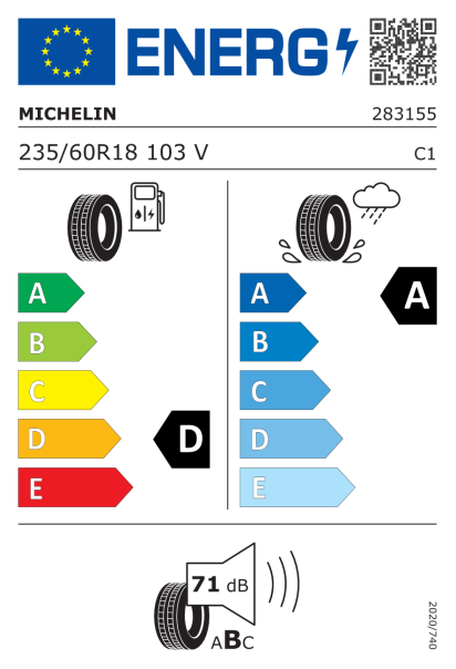 Michelin Pilot Sport 4 235/60 R18 103V RunFlat Eurolabel