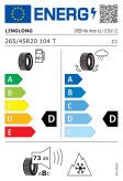 Linglong Green-Max Winter Ice I-15 SUV 265/45 R20 104T Eurolabel