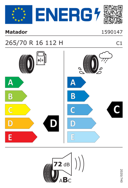 Matador MP 82 Conquerra 2 265/70 R16 112H Eurolabel