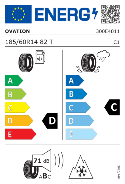 Ovation W588 185/60 R14 82T Eurolabel