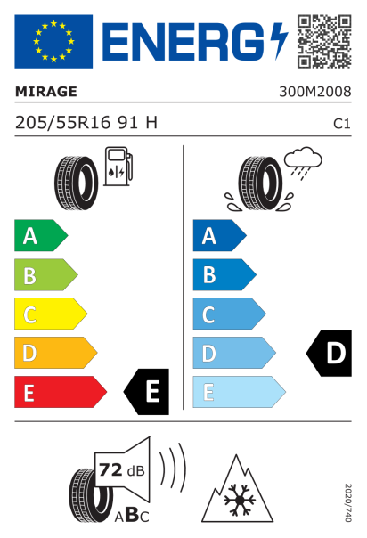 Mirage MR-W562 205/55 R16 91H Eurolabel